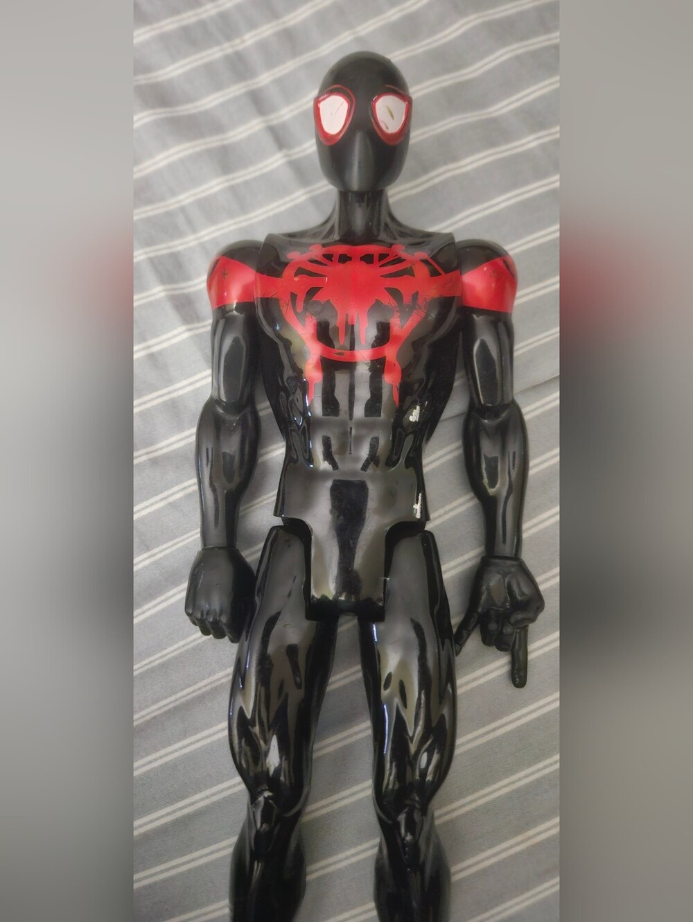 Spider-Man Miles Morales Black & Red Action Figure 12in